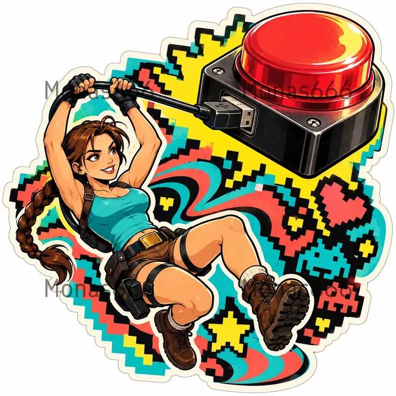 Psychedelic Akibapunk Game Stickers
