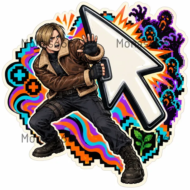 Psychedelic Akibapunk Game Stickers