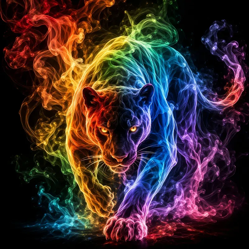 Color Smoke Art Sharp Focus Cinematic