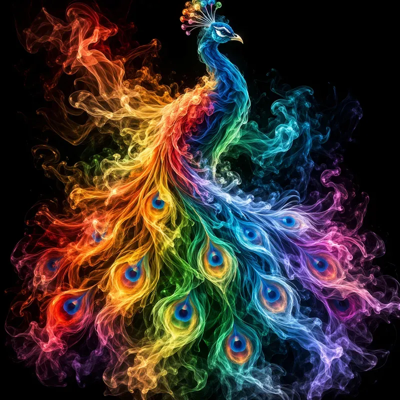 Color Smoke Art Sharp Focus Cinematic