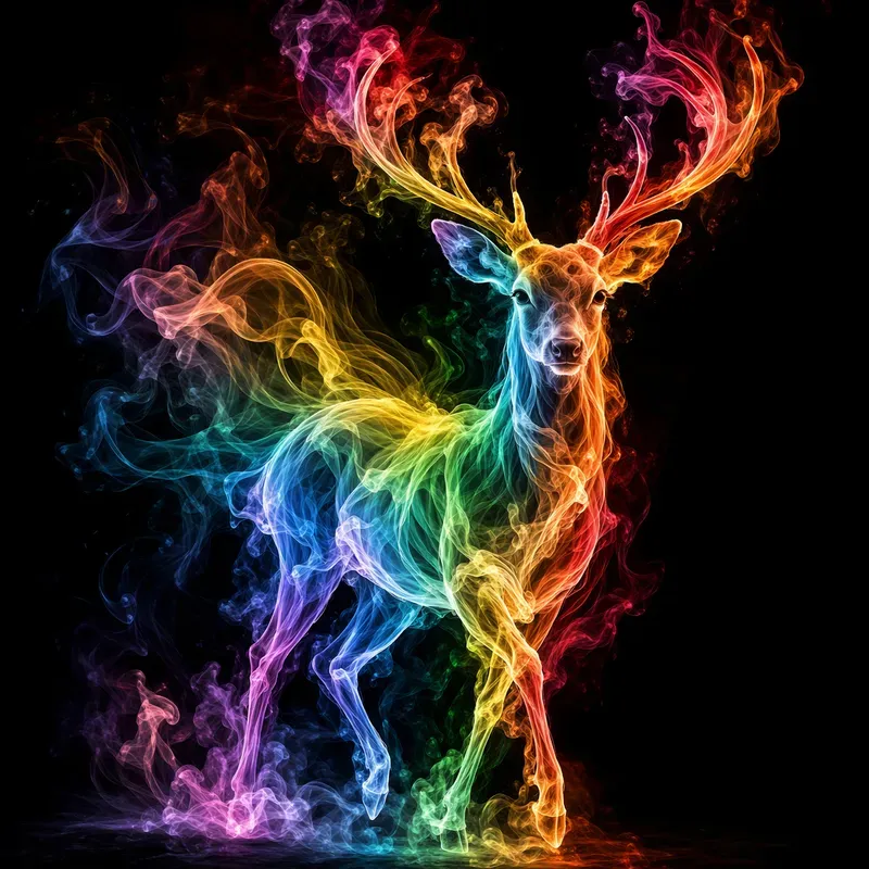 Color Smoke Art Sharp Focus Cinematic