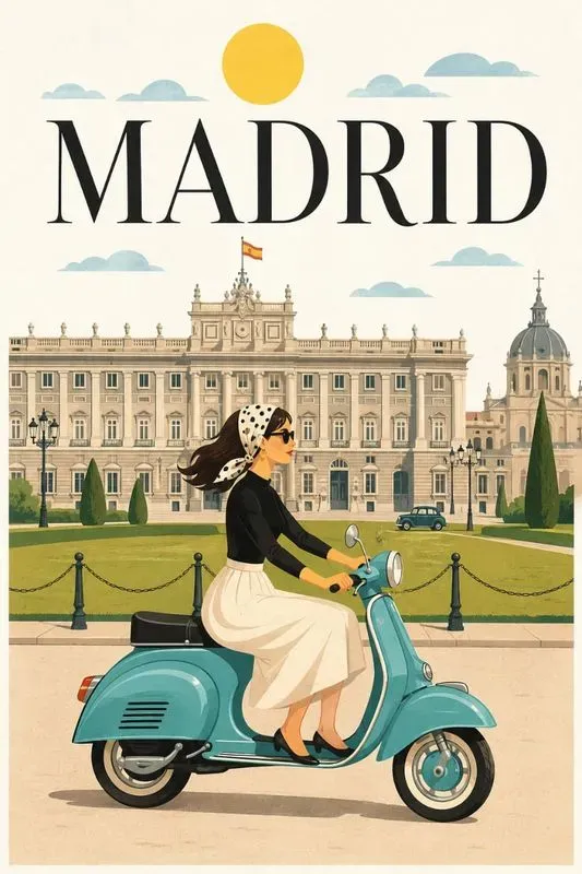 Vintage City Scooter Posters