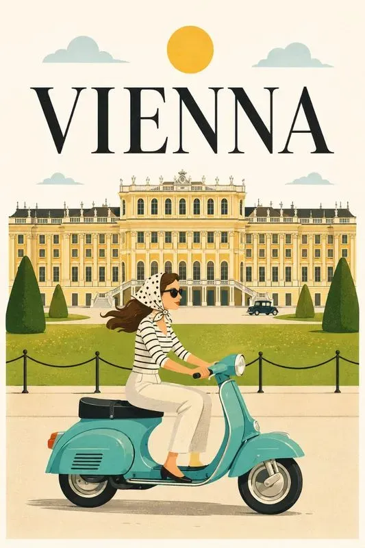 Vintage City Scooter Posters