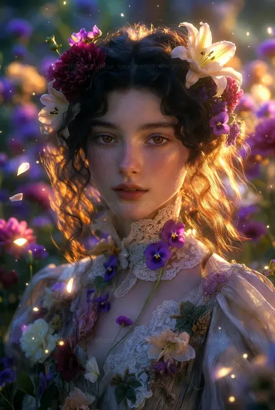 Ethereal Victorian Bloom Portraits