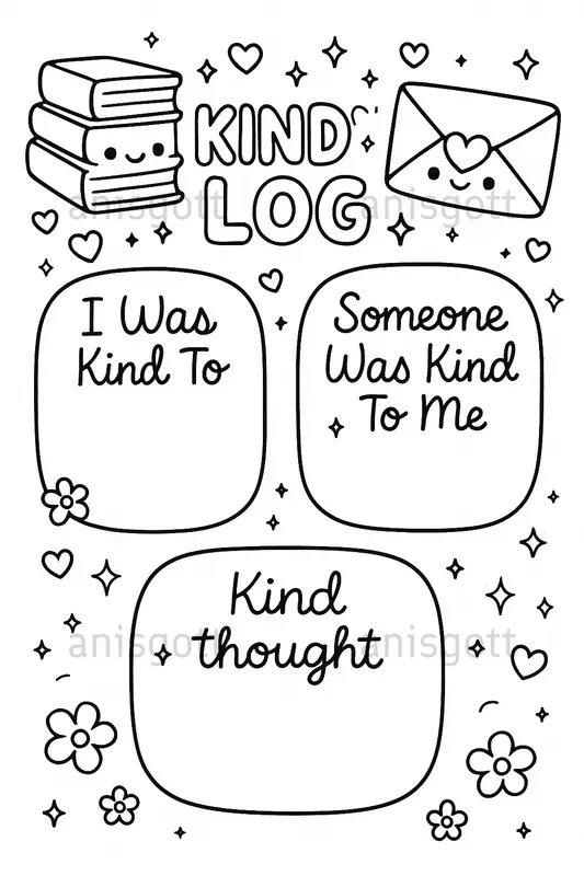 Selfcare Gratitude Journals Coloring Pages