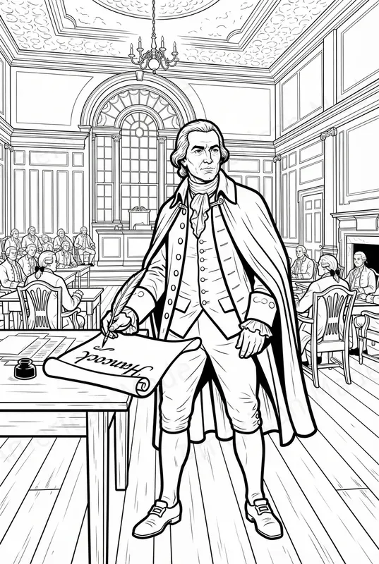 Epic 1776 Historical Coloring Pages