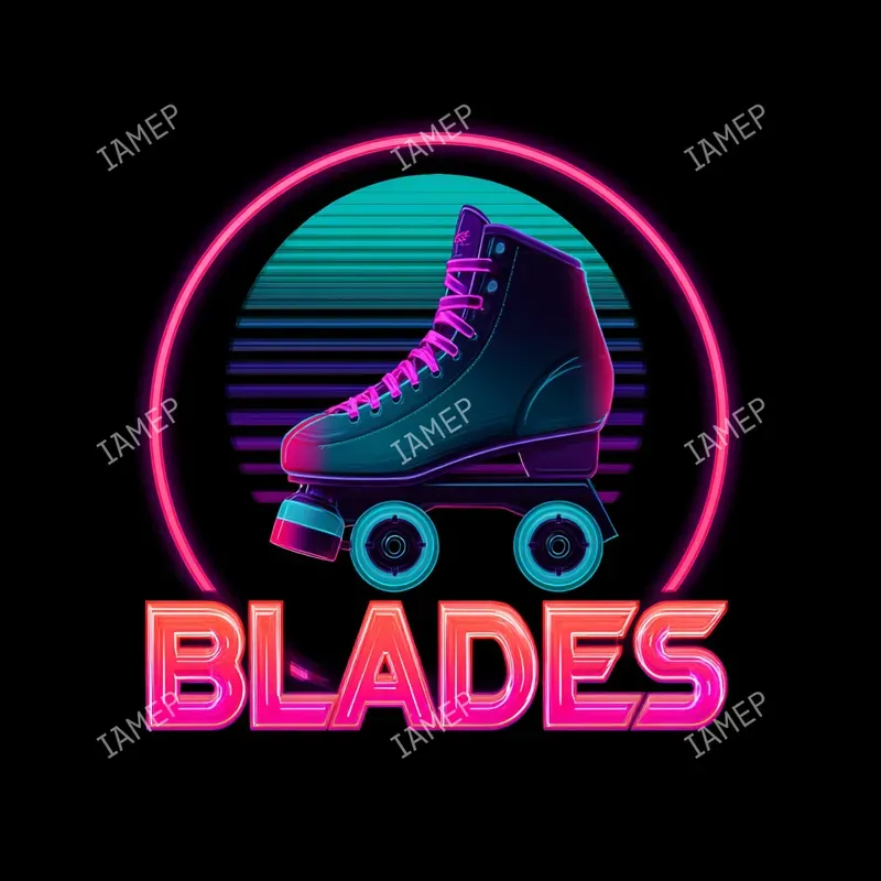 Retro Neon Logos In 80s Style
