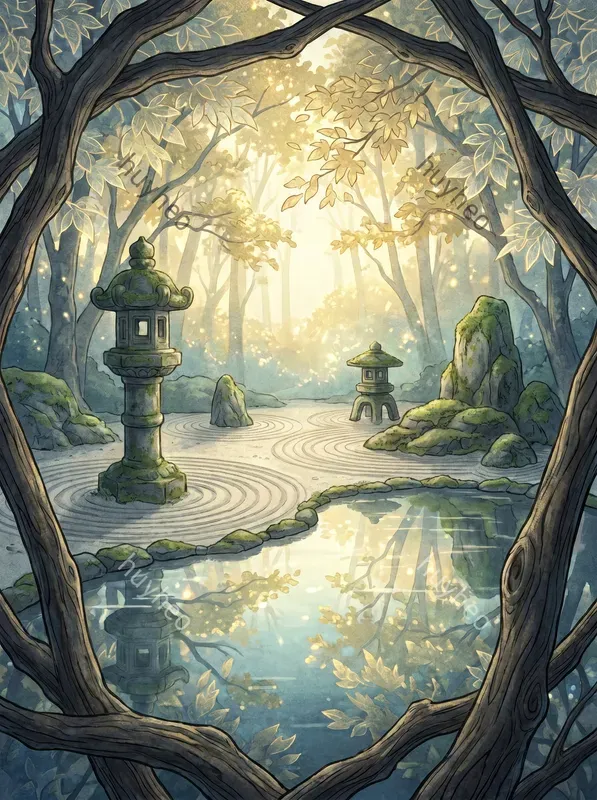 Japanese Woodblock Digital Art Style