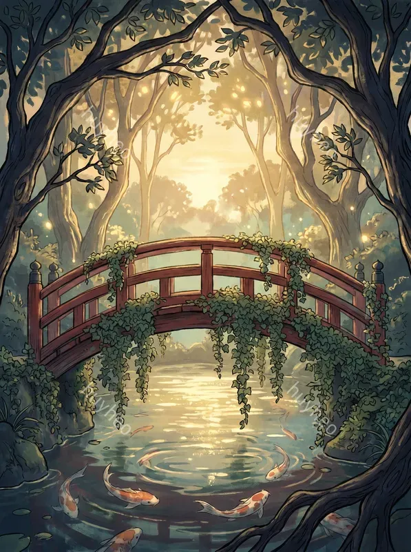 Japanese Woodblock Digital Art Style