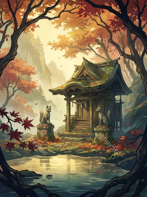 Japanese Woodblock Digital Art Style