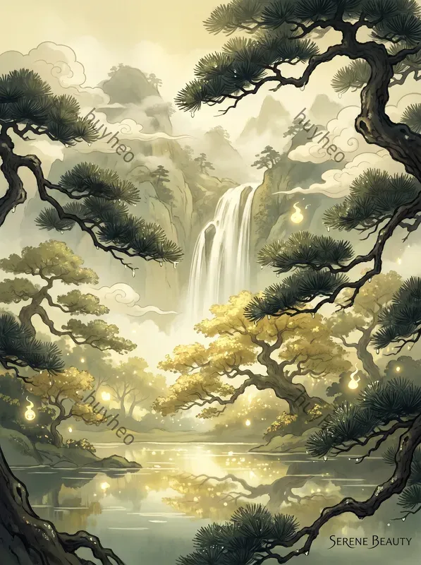 Japanese Woodblock Digital Art Style