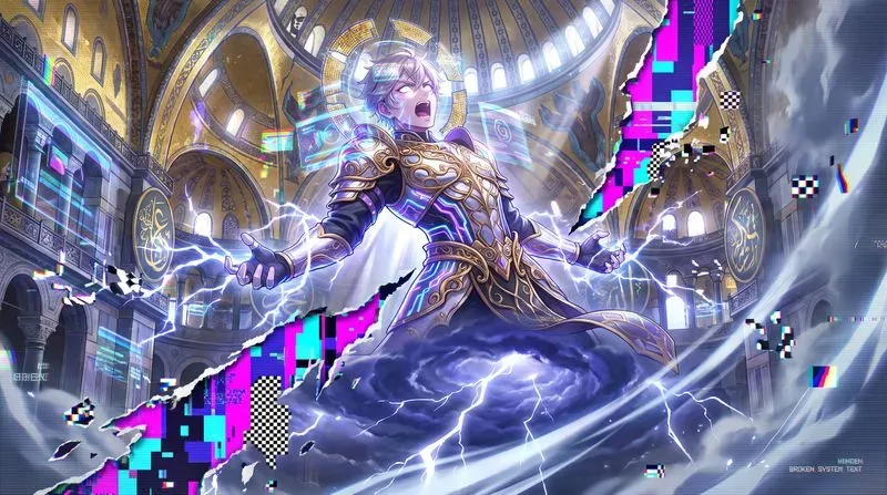 Cyber Byzantine Anime Glitches