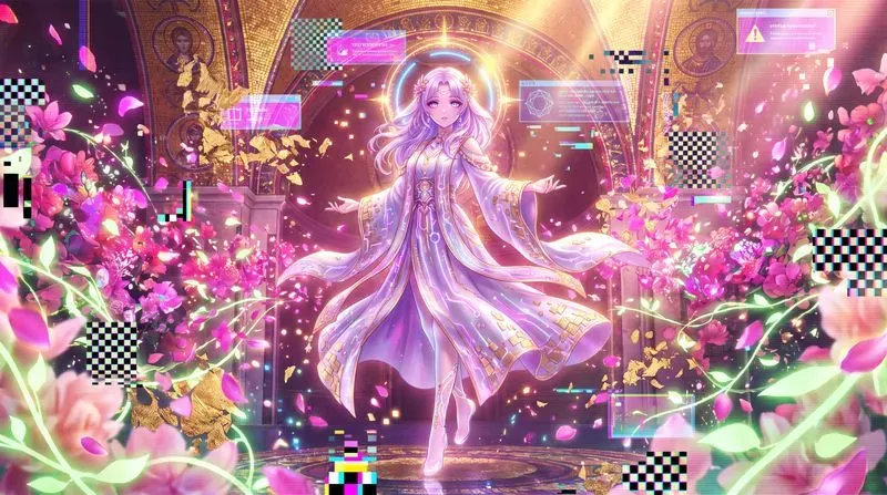Cyber Byzantine Anime Glitches