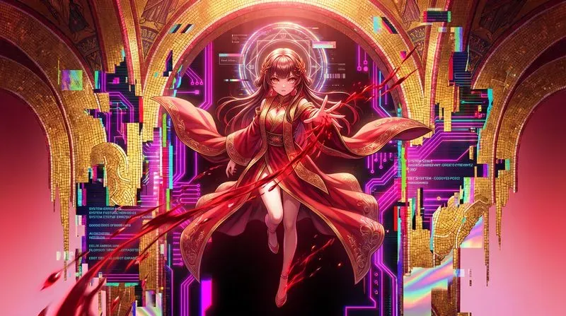Cyber Byzantine Anime Glitches