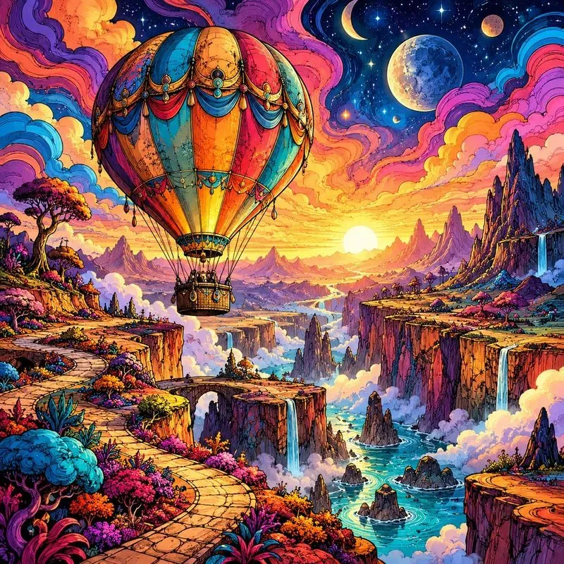 Psychedelic Surreal Dreamscape Art
