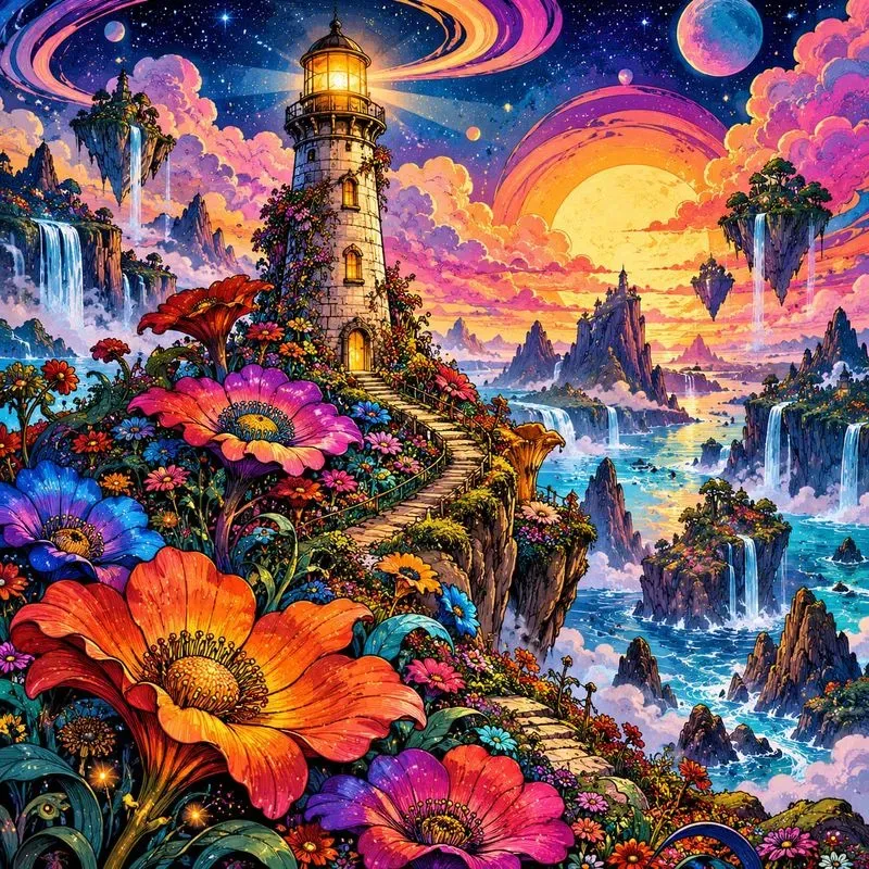Psychedelic Surreal Dreamscape Art