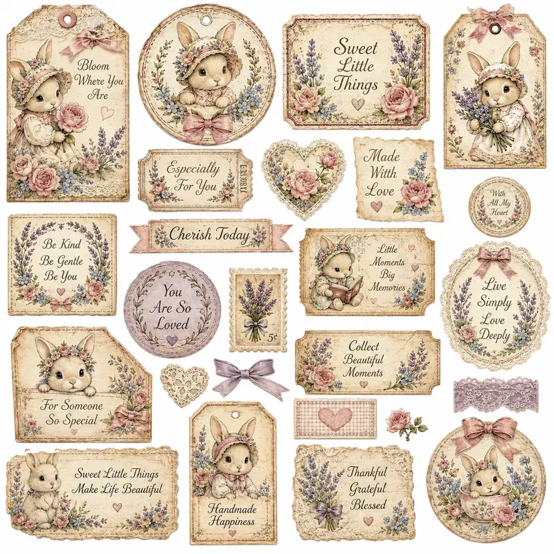Vintage Storybook Character Tags