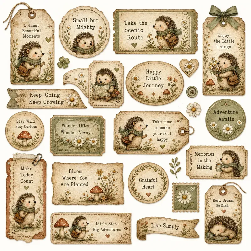 Vintage Storybook Character Tags