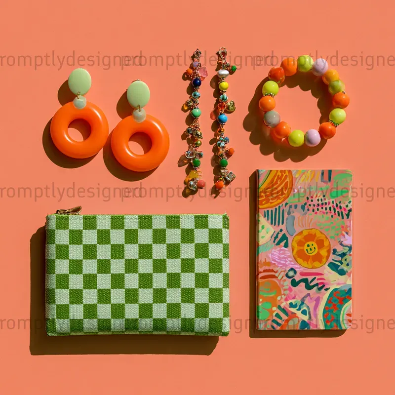 Fun Vibrant Flat Lays