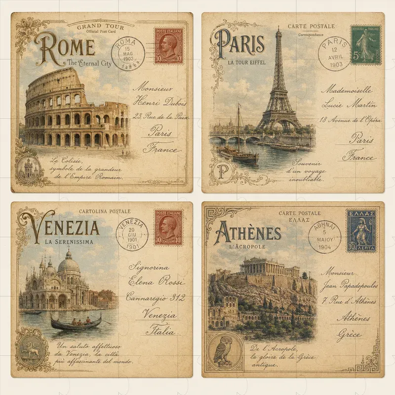 Vintage Postcards Engines