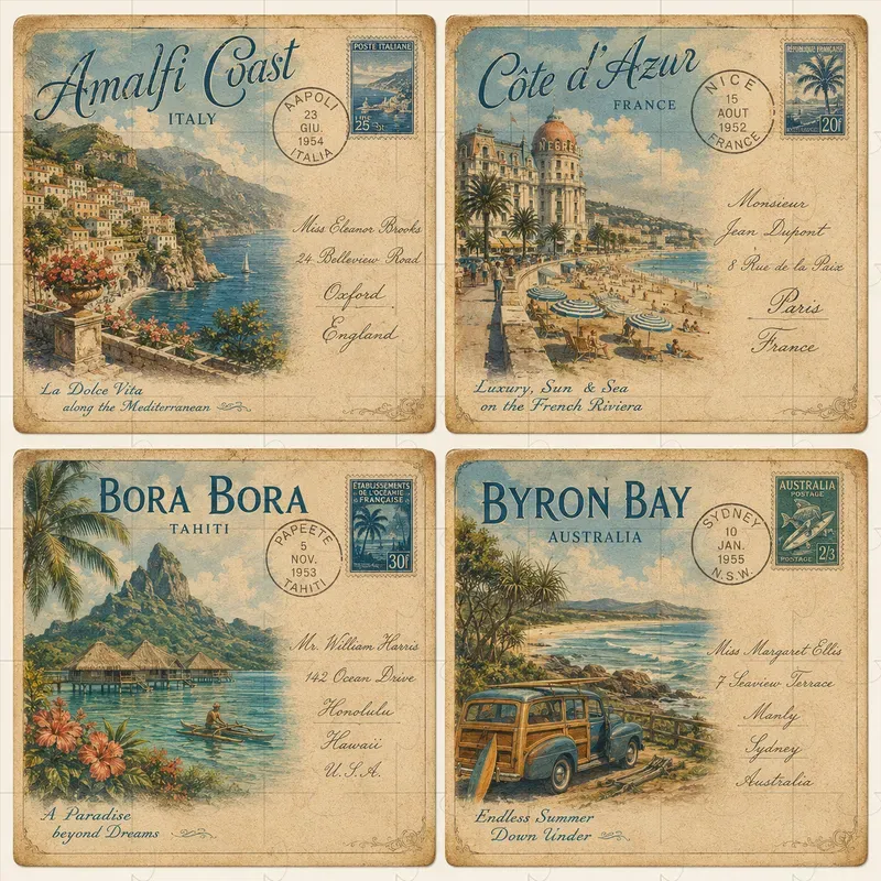 Vintage Postcards Engines