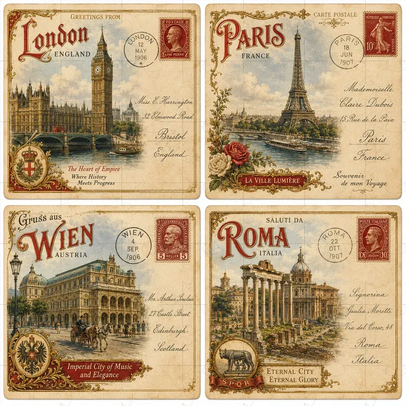 Vintage Postcards Engines