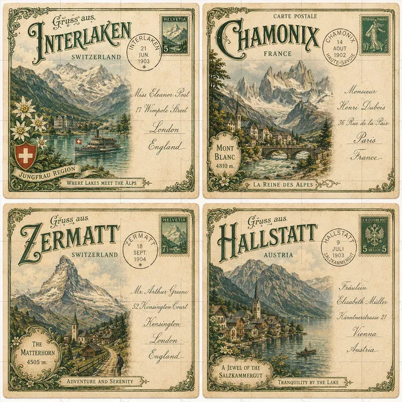 Vintage Postcards Engines