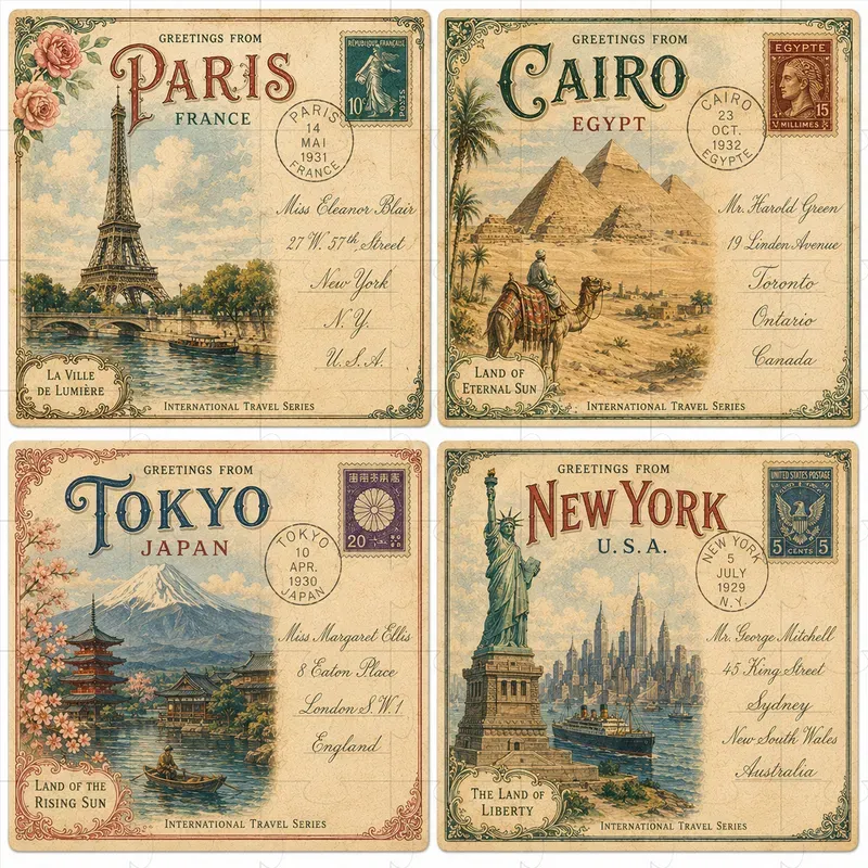 Vintage Postcards Engines