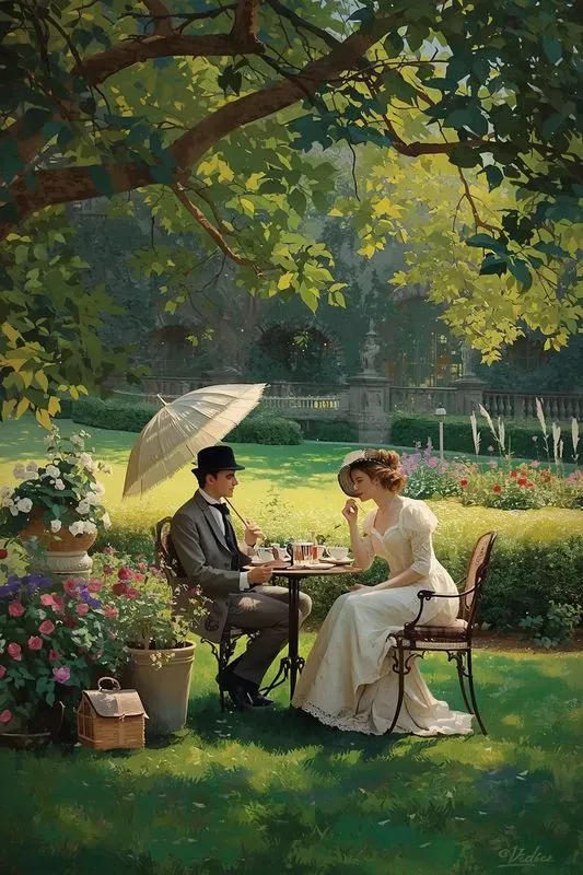 Victorian Summer In England Oil Paintings