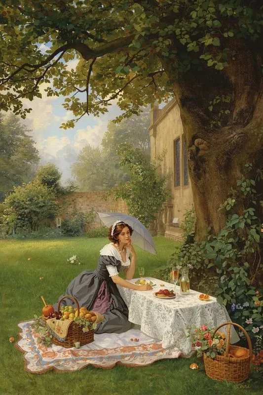 Victorian Summer In England Oil Paintings