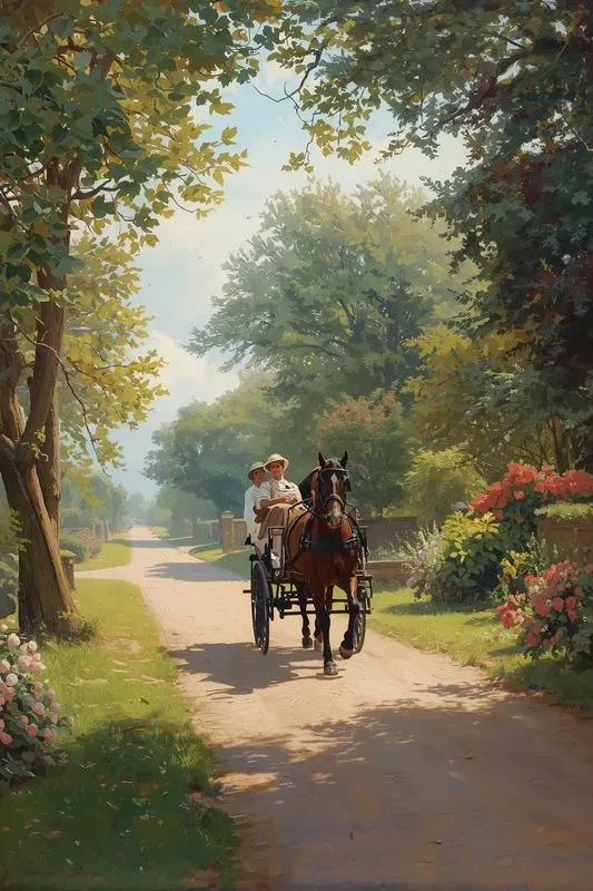 Victorian Summer In England Oil Paintings