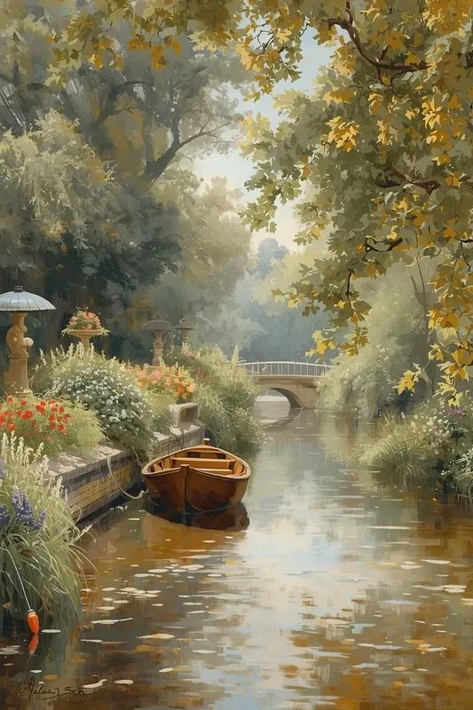 Victorian Summer In England Oil Paintings