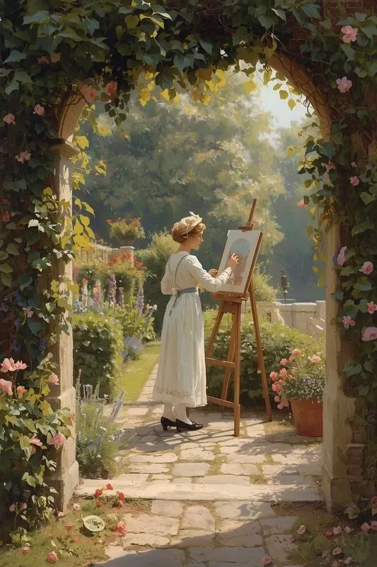 Victorian Summer In England Oil Paintings