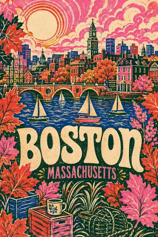 Psychedelic Botanical City Posters