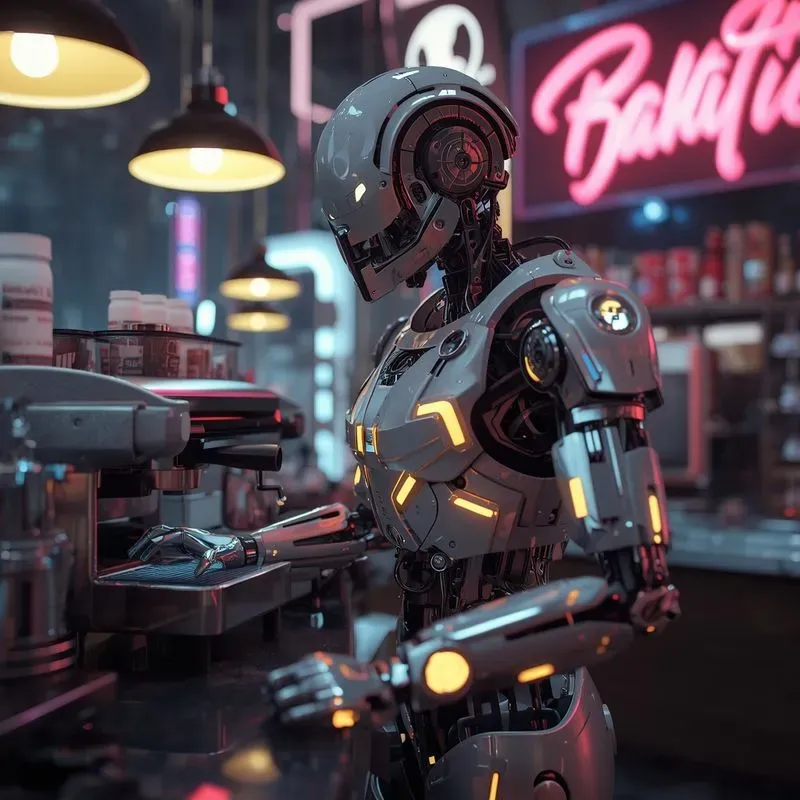 3D Cyberpunk Job Robots