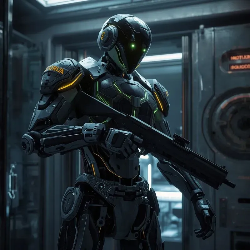 3D Cyberpunk Job Robots
