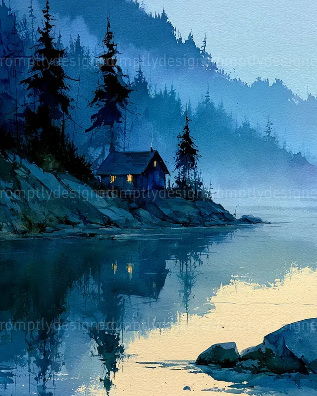 Moody Watercolor Wall Art