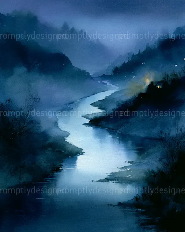 Moody Watercolor Wall Art