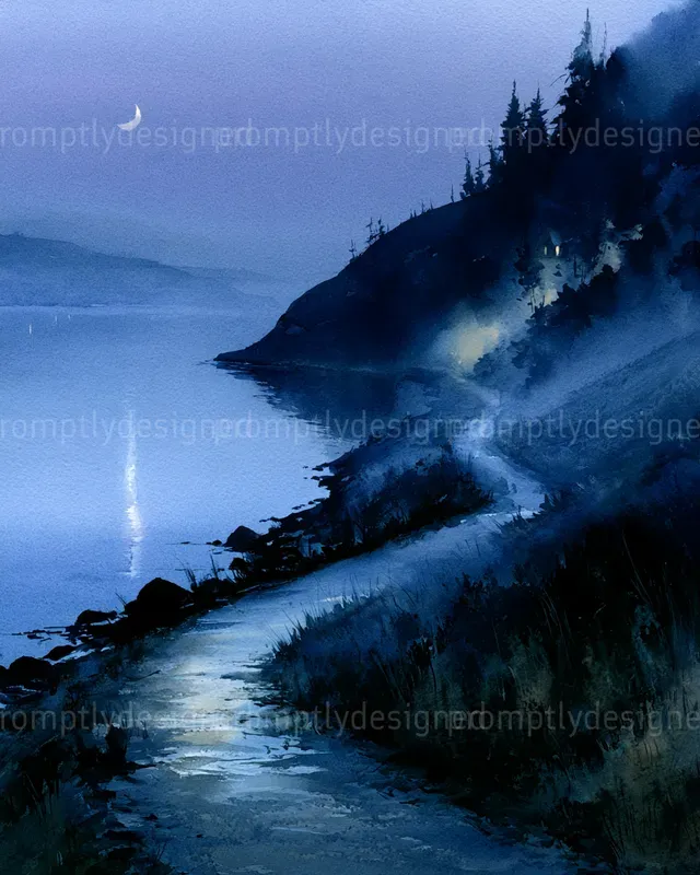 Moody Watercolor Wall Art