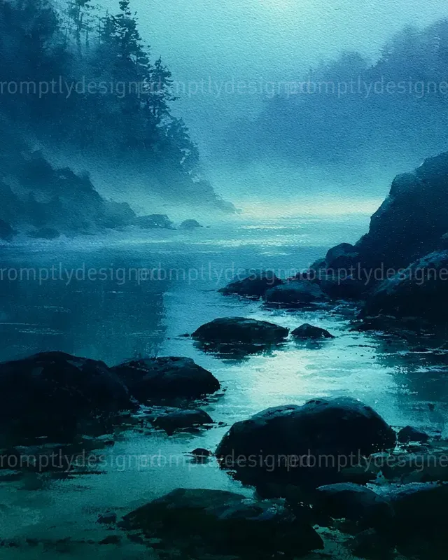 Moody Watercolor Wall Art