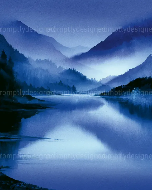 Moody Watercolor Wall Art