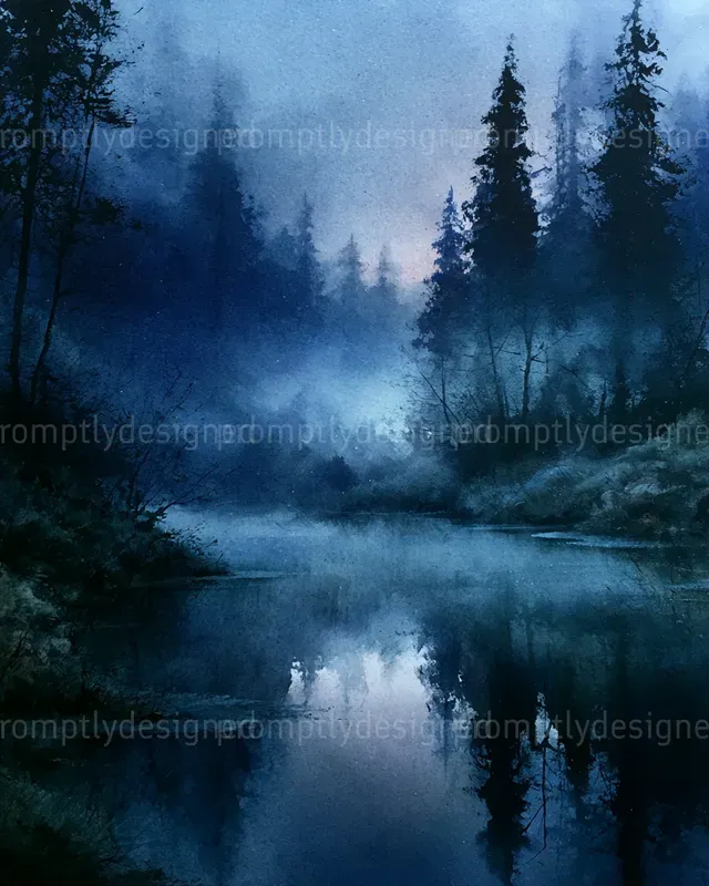 Moody Watercolor Wall Art