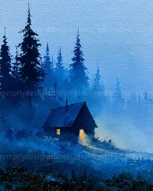 Moody Watercolor Wall Art