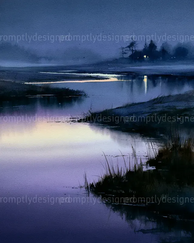 Moody Watercolor Wall Art