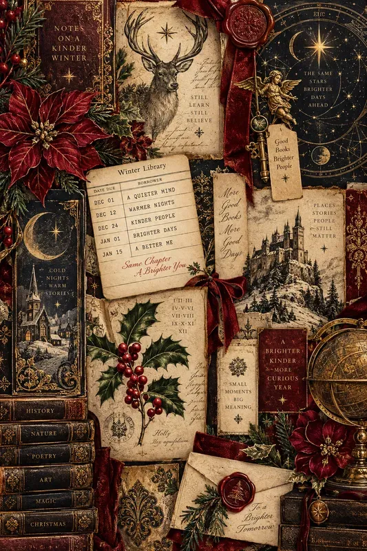 Dark Academia Christmas Journal Ephemera
