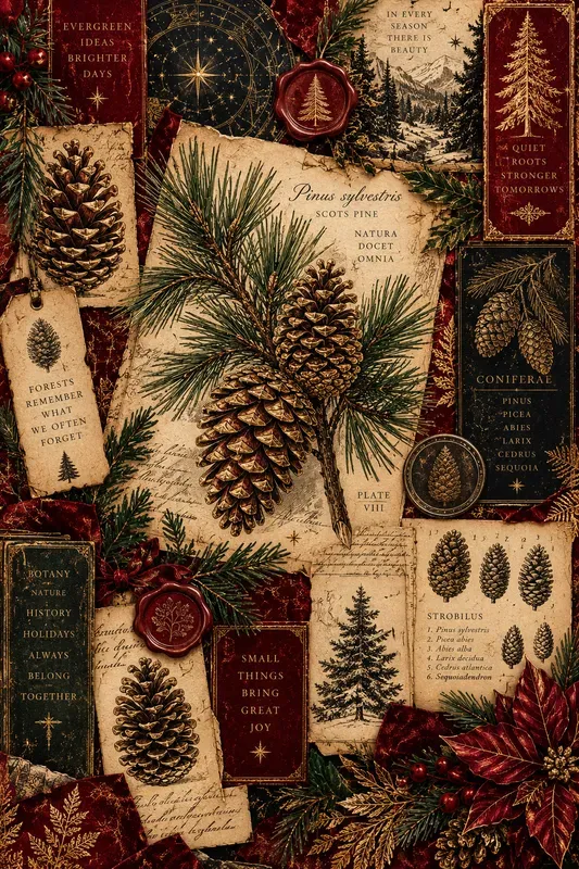 Dark Academia Christmas Journal Ephemera