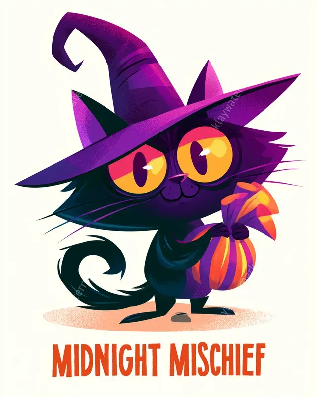 Whimsical Halloween Character Cliparts
