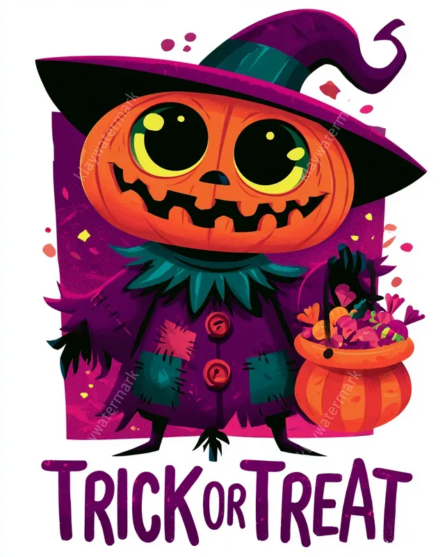 Whimsical Halloween Character Cliparts