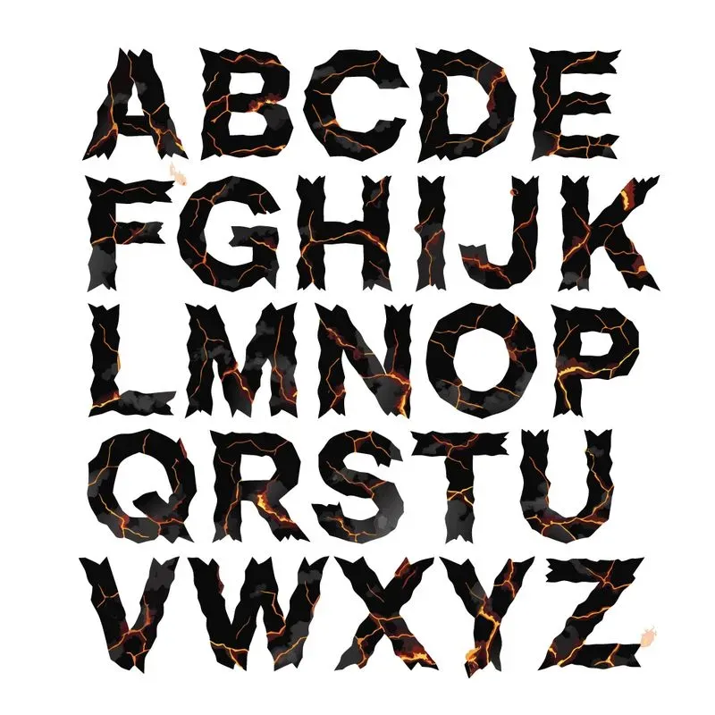 Dark Gothic Font Vector Layouts