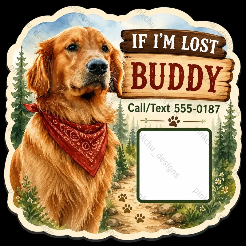 If Im Lost Pet Stickers